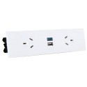 Quick Fit Auto Switched  Outlet with USB (White)