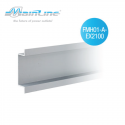 1 x 2mtr Mainline Flush Mount Channel Natural Anodised
