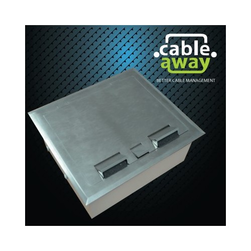 4 Power Stainless Steel Flush Lid  Floor Outlet Box