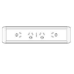 Phoenix Desk Power Rail (White)