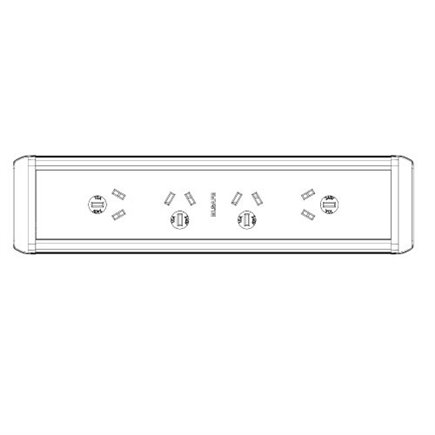 Phoenix Desk Power Rail (White)