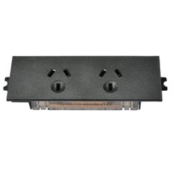 Double GPO Quick Fit Auto Switched Outlet  (Black)