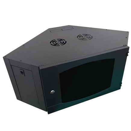 6RU Corner Wall Mounted Data Cabinet 900mm x 550mm
