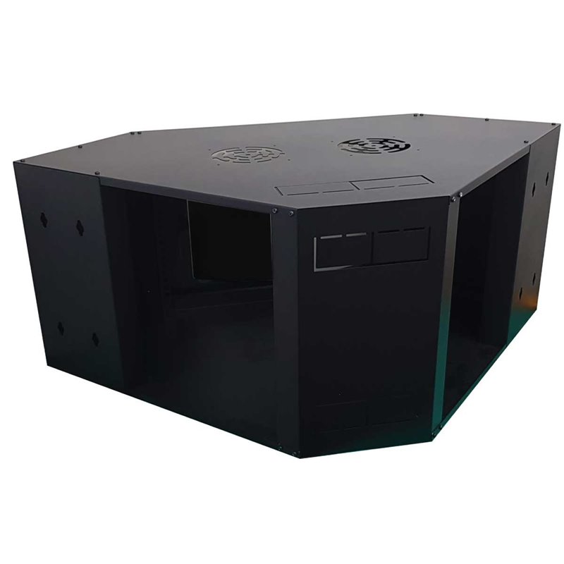 9RU Corner Wall Mounted Data Cabinet 900mm x 550mm