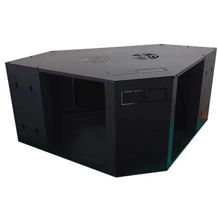 9RU Corner Wall Mounted Data Cabinet 900mm x 550mm