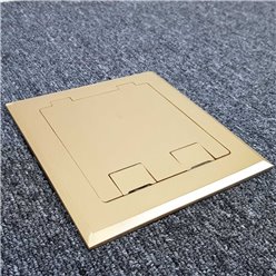 Floor Outlet Box 1 Standard GPO Brass Flush 145 Series