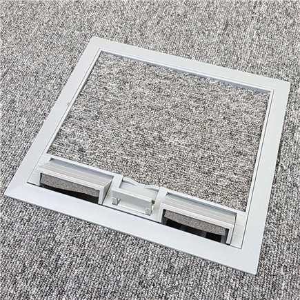 2 Power 8 Data Plastic Lid  Floor Outlet Box