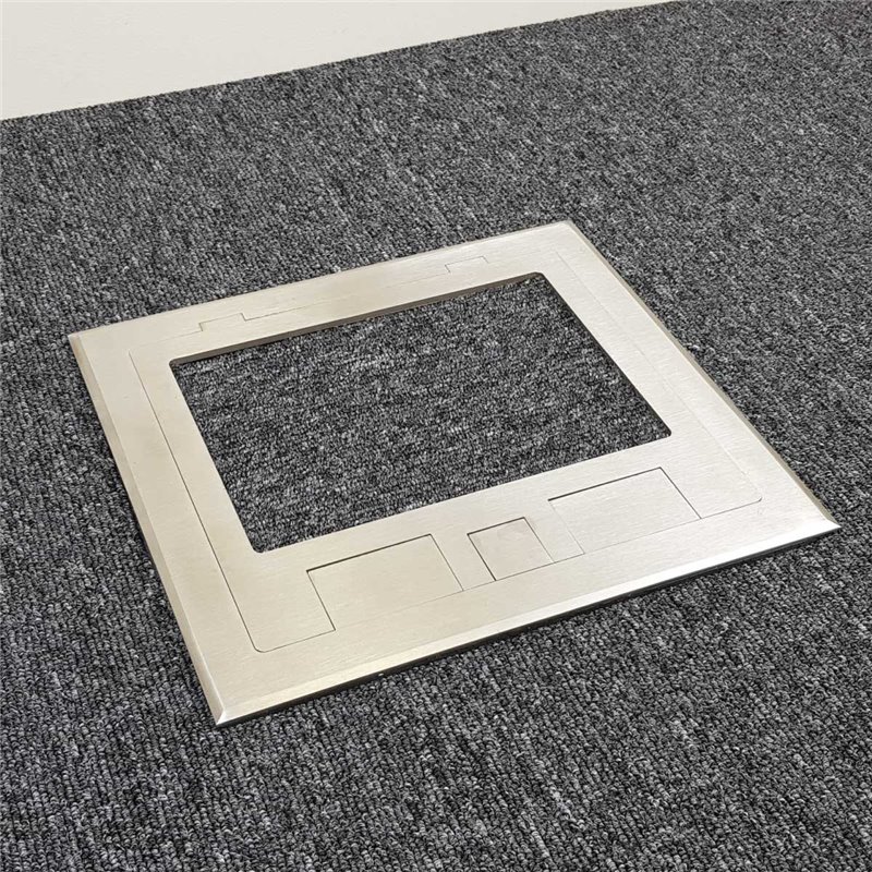 4 Power Stainless Steel Recessed Lid  Floor Outlet Box