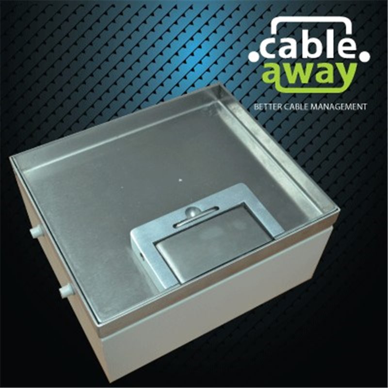 4 Power 8 Data Stainless Steel 19mm Recessed Lid  Floor Outlet Box