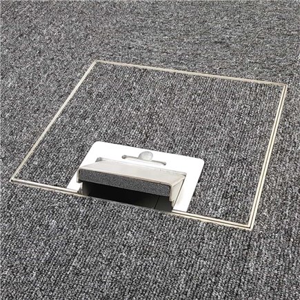 2 Power 10 Data Stainless Steel 14mm Recessed Lid  Floor Outlet Box