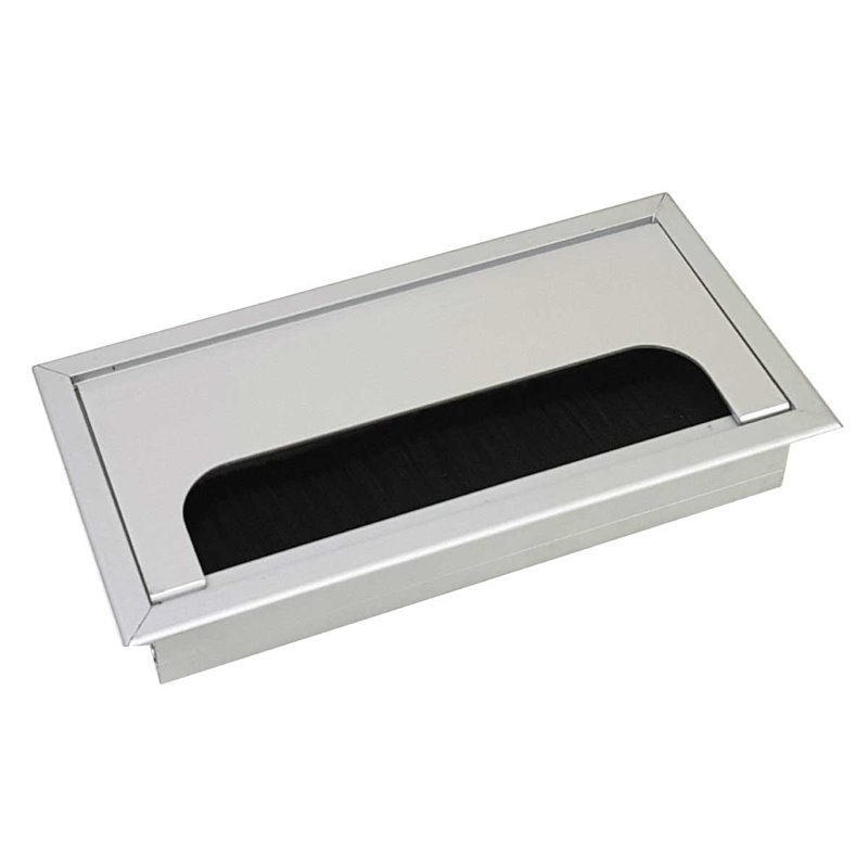 DESK CABLE ENTRY 80x160 ANODISED