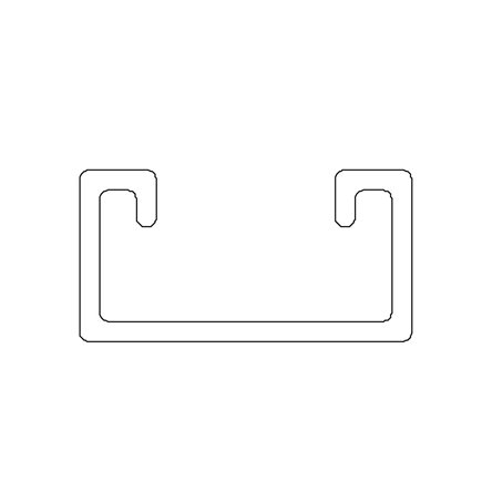 STRUT 41x21 Pre Galvanised (NON SLOTTED) 3m length