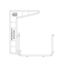 900mm Single Tier Under Desk Cable Basket (white)