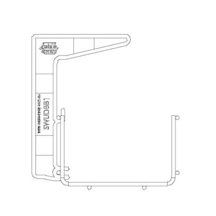 900mm Single Tier Under Desk Cable Basket (white)