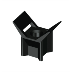 Unex Cable tie surface mount black Ø 6 U63X