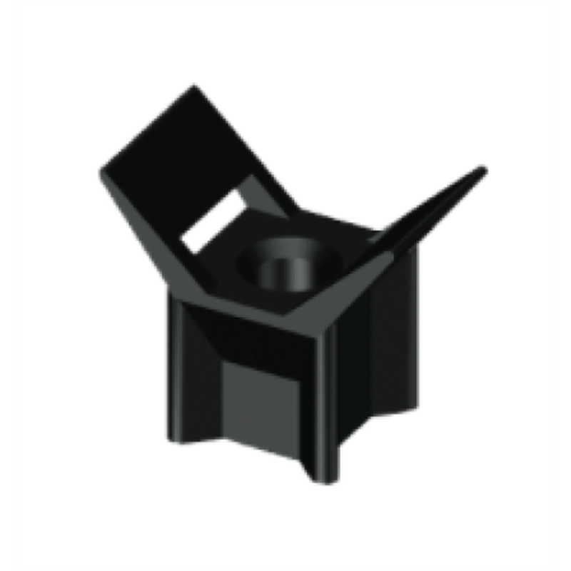Unex Cable tie surface mount black Ø 6 U63X