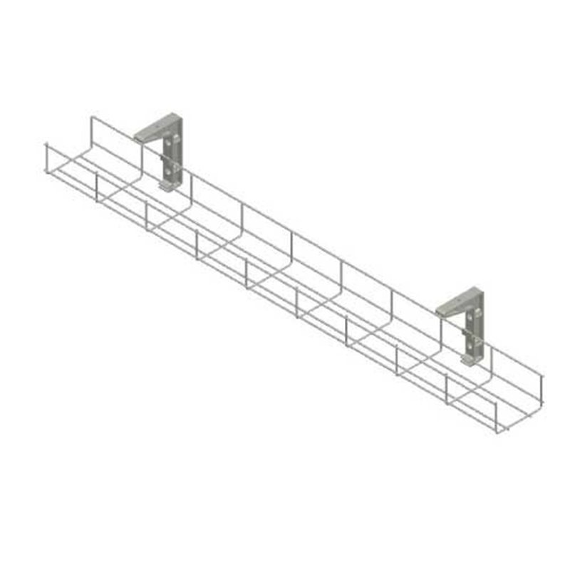 2400mm Single Tier Under Desk Cable Basket KIT (white)