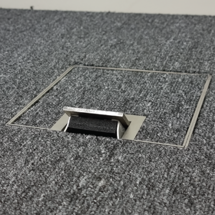 Floor Outlet Box 1 Standard GPO ( 2 x USB charge) 19mm Stainless Steel Recess lid 145 Series