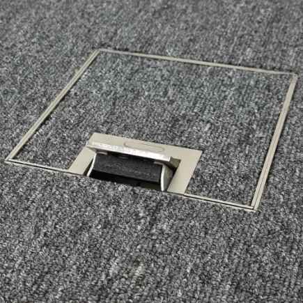 Floor Outlet Box 1 Standard GPO ( 2 x USB charge) 19mm Stainless Steel Recess lid 145 Series