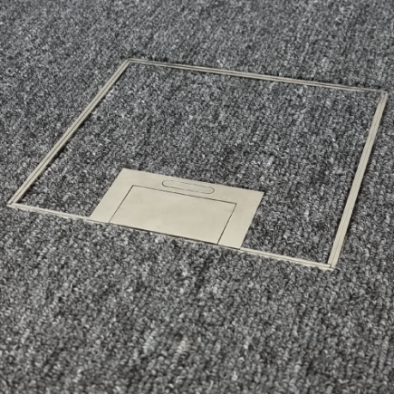 Floor Outlet Box 2 Power 19mm Stainless Steel Recessed Lid 145 Series