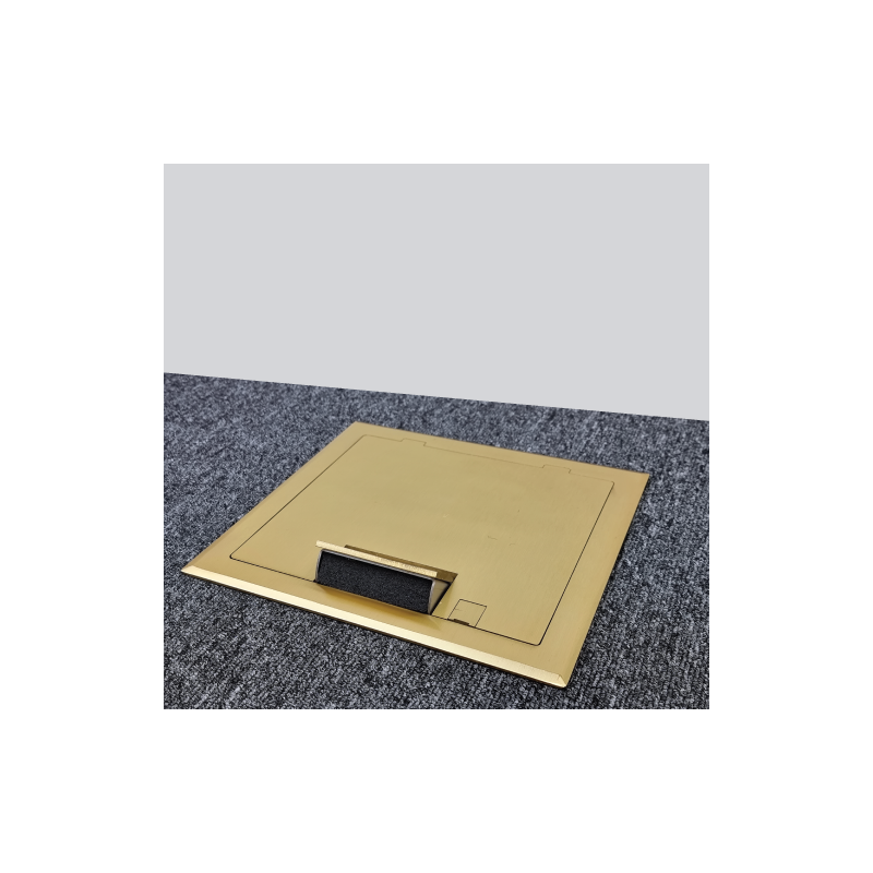6 Power 5 Data Brass Flush Lid  Floor Outlet Box