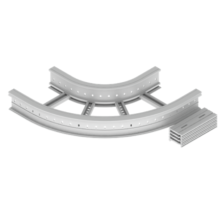 Unex Flat corner 90Â° 135x400 R300 in U23X