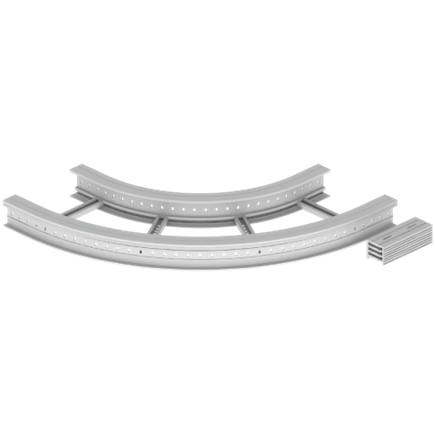 Unex Flat corner 90Â° 135x500 R600 in U23X