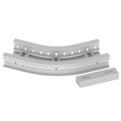 Unex Flat corner 45Â° 85x200 R300 in U23X