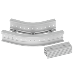 Unex Flat corner 45Â° 135x300 R300 in U23X