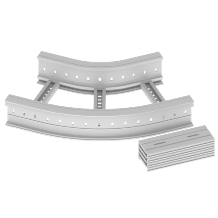Unex Flat corner 45Â° 135x400 R300 in U23X