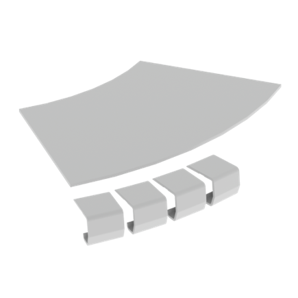 Unex Flat corner cover 45Â° 200 R300 in U23X