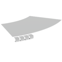 Unex Flat corner cover 45Â° 400 R600 in U23X