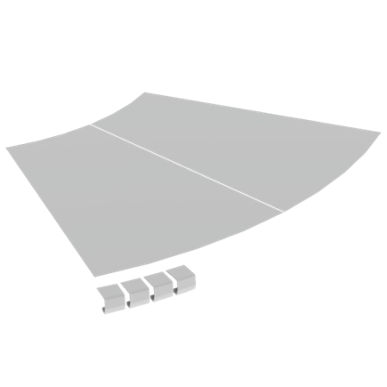 Unex Flat corner cover 45Â° 600 R600 in U23X