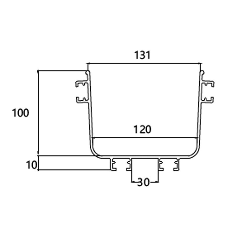 CF120  FIBRE TRAY 240W X 100H X 2ML YELLOW PVC