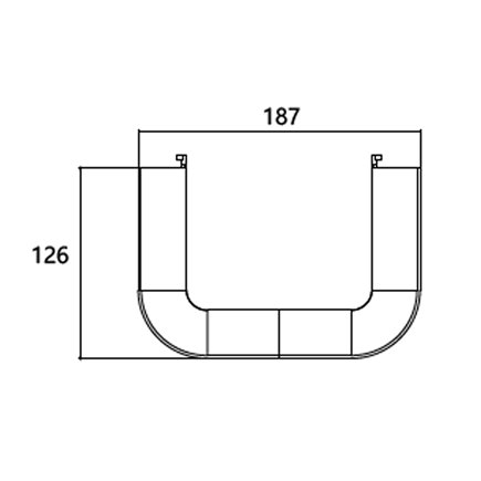 FIBRE CABLE TRAY TRUMPET / END FLARE 120w