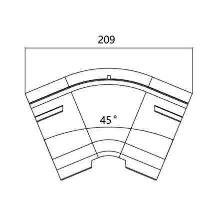 FIBRE CABLE TRAY 45deg VERTICAL EXTERNAL RISER 120w
