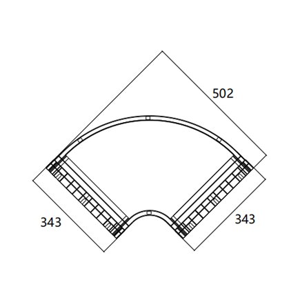 FIBRE TRAY ELBOW 90deg 300w