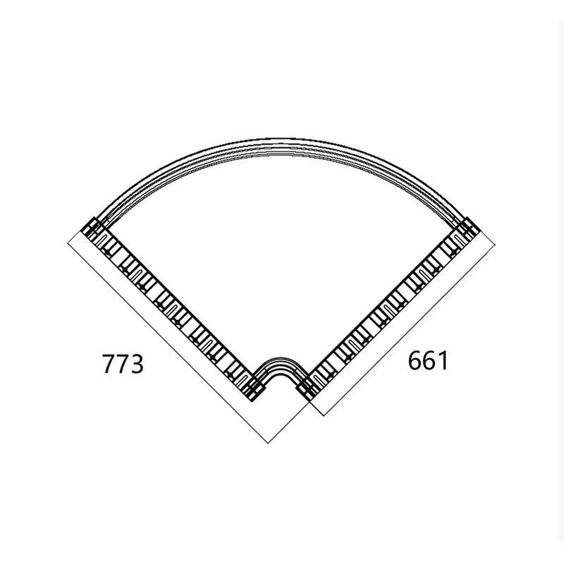 FIBRE TRAY ELBOW 90deg 600w