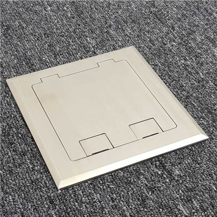 Floor Outlet Box 2 Power Stainless Steel Flush 145 Series