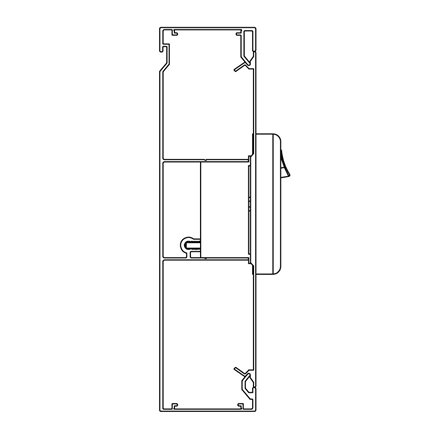 50 X 200mm X 2.4m 3 CHANNEL SKIRTING DUCT (SATIN BLACK) 