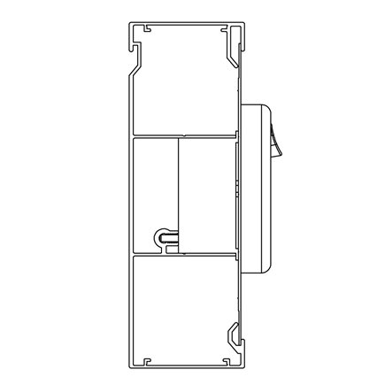 50 X 150mm X 2.4m 3 CHANNEL SKIRTING DUCT (SATIN BLACK) 