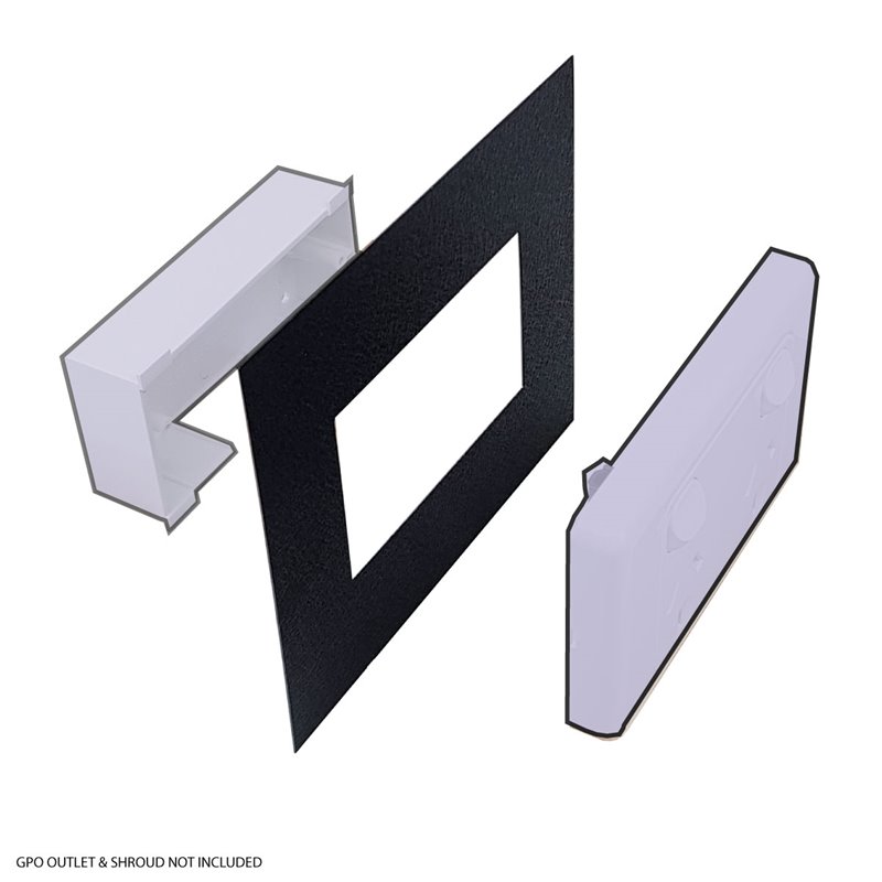 DROP IN FRONT COVER TO SUIT 150h SKIRTING DUCT BLACK