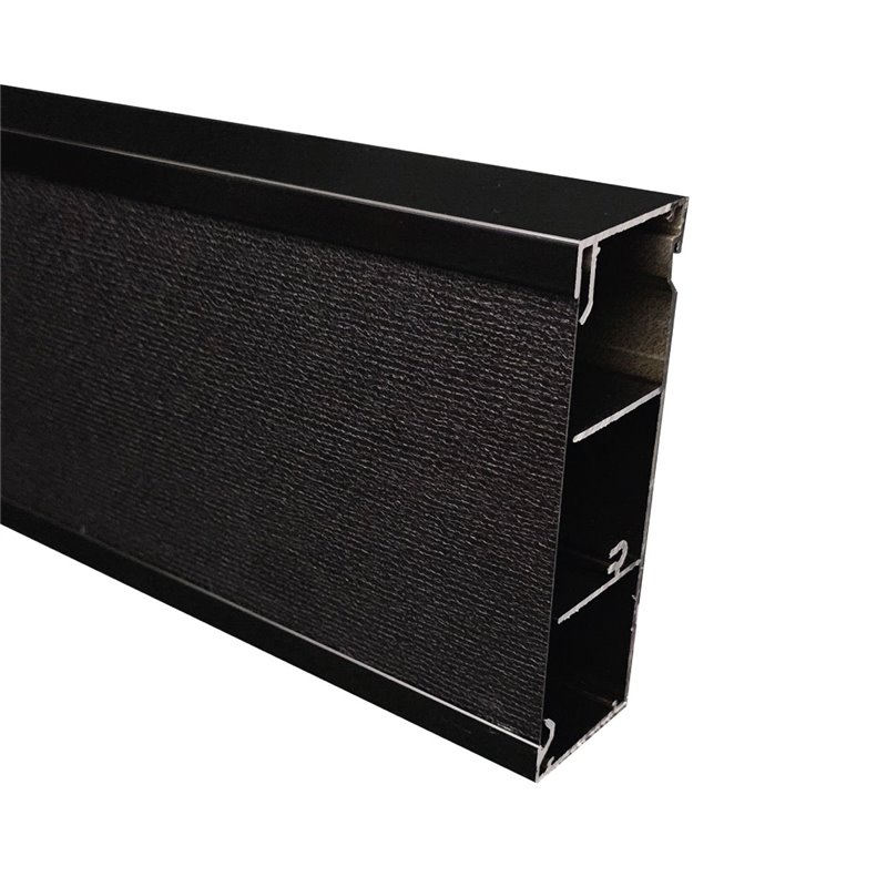 50 X 150mm X 2.4m 3 CHANNEL SKIRTING DUCT (SATIN BLACK)