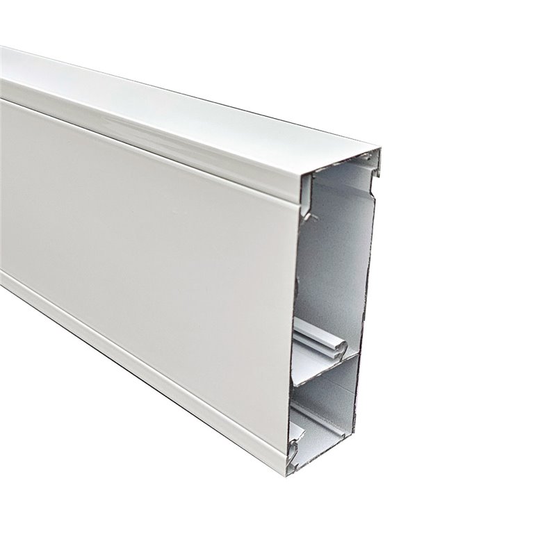50 X 150mm X 2.4m 2 CHANNEL SKIRTING DUCT (Pearl White) 