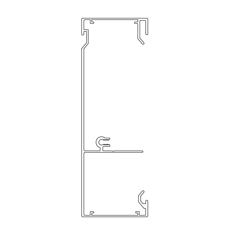 50 X 150mm X 2.4m 2 CHANNEL SKIRTING DUCT (SATIN BLACK) DUCT BODY ONLY