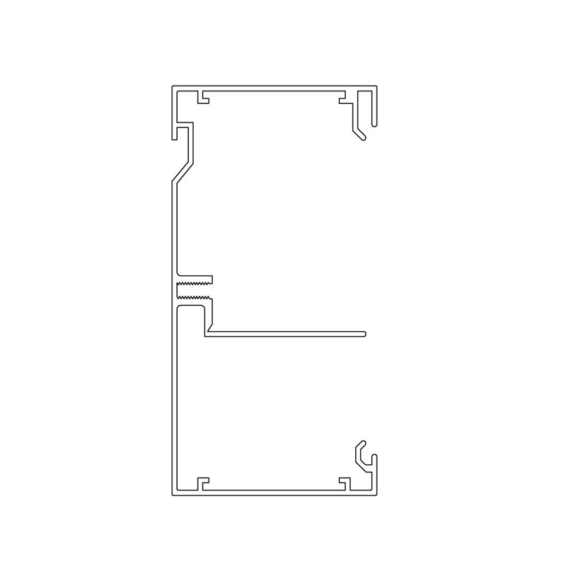 50 X 100mm X 3.0m 2 CHANNEL DROP IN LID SECTION (Natural Anodised) DUCT BODY ONLY