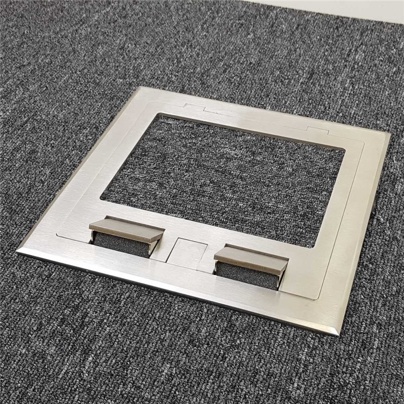 4 Power Stainless Steel Recessed Lid  Floor Outlet Box