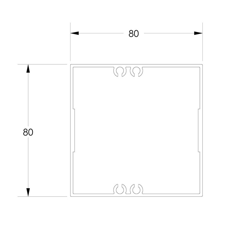 SERVICE POLE 8080 x 3m 1 DIV SATIN BLACK