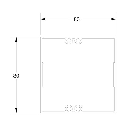 SERVICE POLE 8080 x 4m 1 DIV SATIN BLACK
