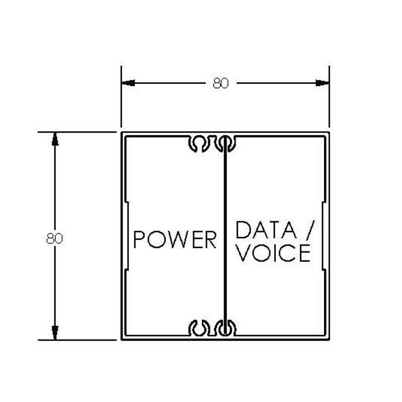 SERVICE POLE 8080 x 4m 2 DIV SATIN BLACK